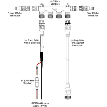 Digital Yacht NMEA 2000 Cabling Starter Kit (Micro | C) | 4Boats