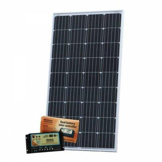 150W 12V Dual-Battery Solar Kit with 10A Controller | 4Boats