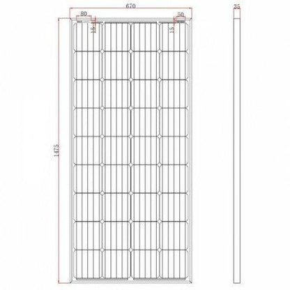 Photonic Universe 180W 12V Solar Panel with 2 × 5m Cables | 4Boats