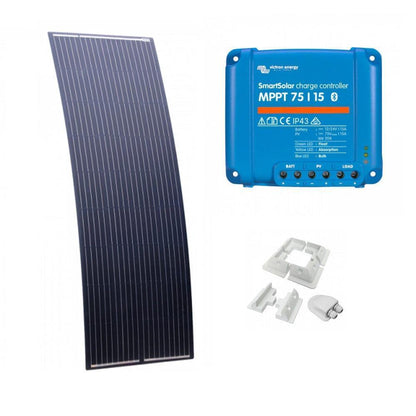 180W Semi-flexible Solar Kit with Victron SmartSolar 75/15 | 4Boats