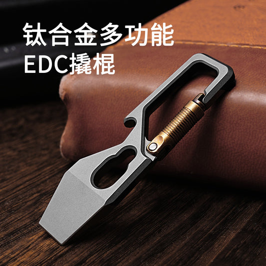 Titanium Multi-Tool Carabiner for Men - EDC Gear & Outdoor Survival Tool - Heavy-Duty Keychain Tool for Hiking, Camping, and Everyday Carry-0