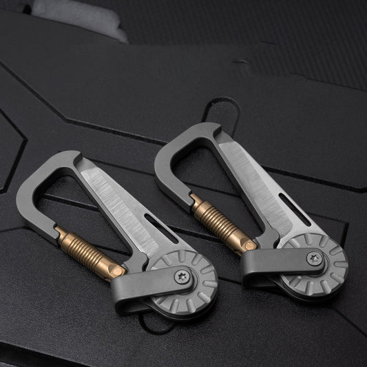 Tactical Multi-Tool Carabiner for Men - Heavy Duty Outdoor Gear Accessory with Bottle Opener & Keychain Hook-0