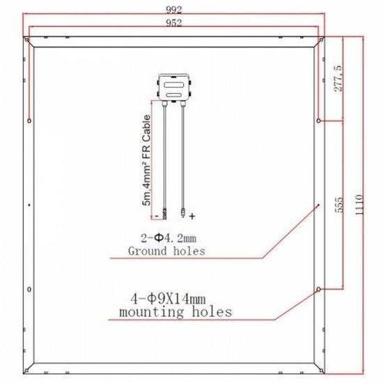 Photonic Universe SWD-200M 200W 12V Solar Panel, 2 × 5 m MC4 | 4Boats