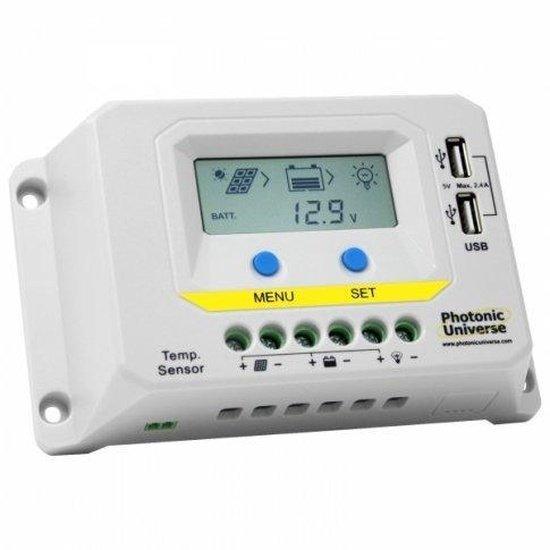 Photonic Universe 20A 12/24V PWM Solar Controller, LCD+USB | 4Boats