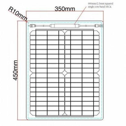 Photonic Universe 20W Semi-Flexible Solar Panel (ETFE) | 4Boats