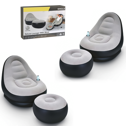 Deluxe Inflatable Lounger with Air Pump