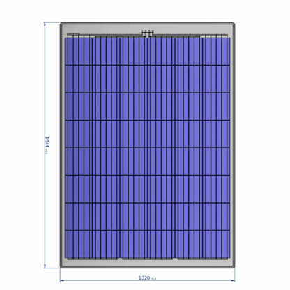 240W FLPRO Semi-Flexible Solar Panel, Rear Junction Box | 4Boats