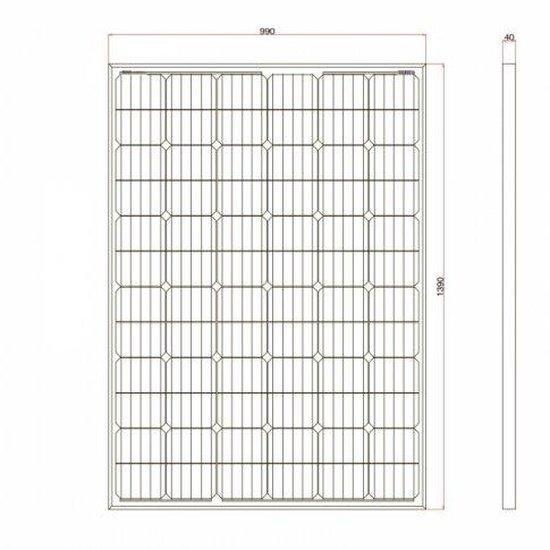 250W 12V Solar Panel, 2×5 m MC4 Leads | 4Boats