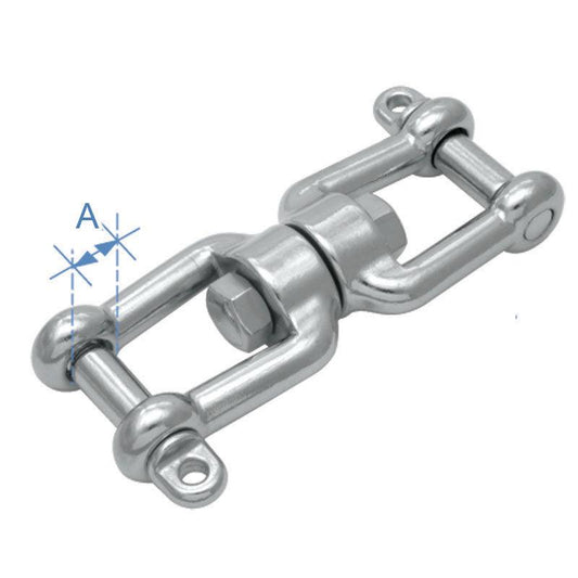 Jaw 10 mm Inox 316 double-ended swivel | 4Boats