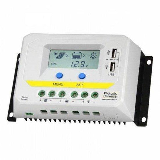 Photonic Universe 30A PWM 12/24V Solar Controller LCD & USB | 4Boats