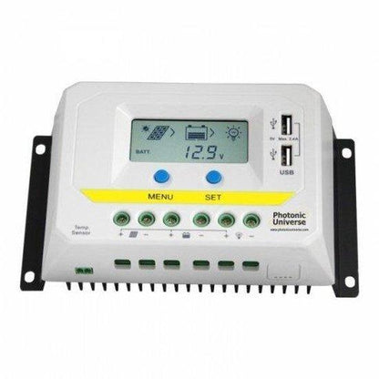 Photonic Universe 30A PWM 12/24V Solar Controller LCD & USB | 4Boats