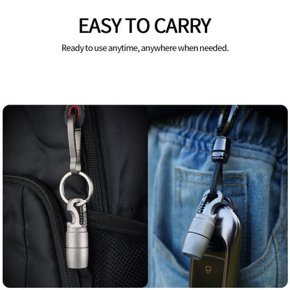 Titanium Alloy Keychain Mini Flashlight Light LED Multifunctional Bottle Opener-2