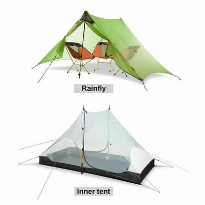 3F UL Gear Lanshan 2 3-Season Tent - Khaki (T Zip) 2026 Version