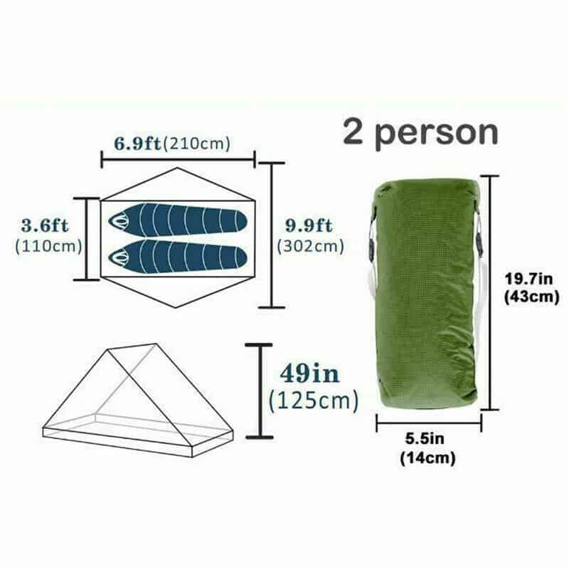 3F UL Gear Lanshan 2 3-Season Tent - Khaki (T Zip) 2026 Version