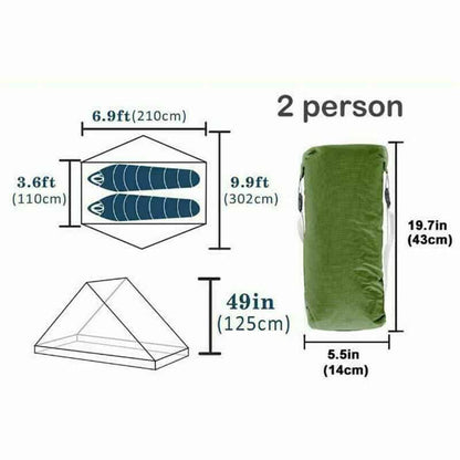 3F UL Gear Lanshan 2 3-Season Tent - Khaki (T Zip) 2026 Version