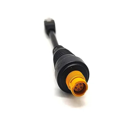 RJ45 to 5-Pin Yellow Round Ethernet Adapter Cable – 10cm (6")