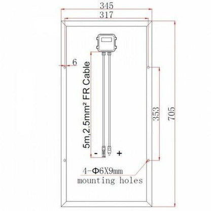 40W 12V Solar Kit - 10A PWM Controller & 2 × 5 m | 4Boats