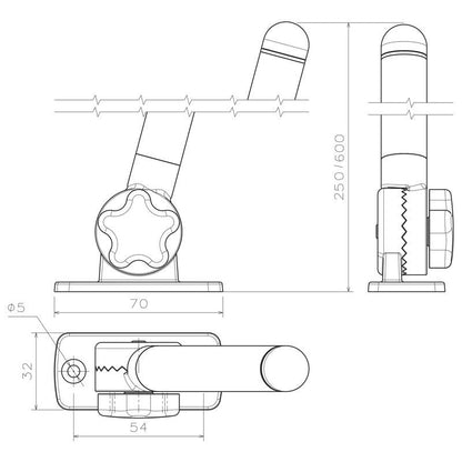 MICRO LED 25 cm White All-round Plug-in Pole Light | 4Boats