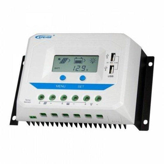 45A 12/24V Solar Charge Controller with LCD & Dual USB | 4Boats