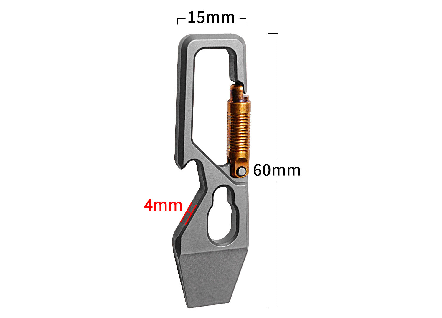Titanium Multi-Tool Carabiner for Men - EDC Gear & Outdoor Survival Tool - Heavy-Duty Keychain Tool for Hiking, Camping, and Everyday Carry-3