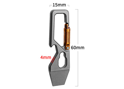 Titanium Multi-Tool Carabiner for Men - EDC Gear & Outdoor Survival Tool - Heavy-Duty Keychain Tool for Hiking, Camping, and Everyday Carry-3