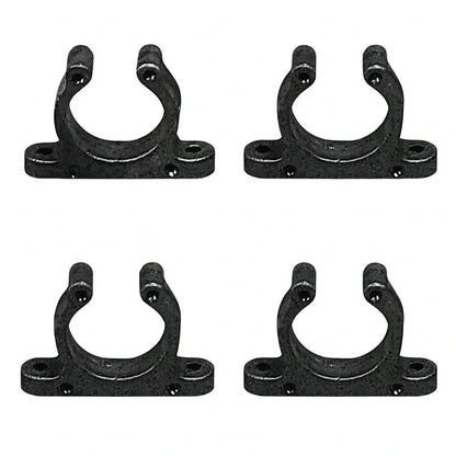 4 x Nylon Support Clips Ø25 mm Screw-Mount - Black | 4Boats
