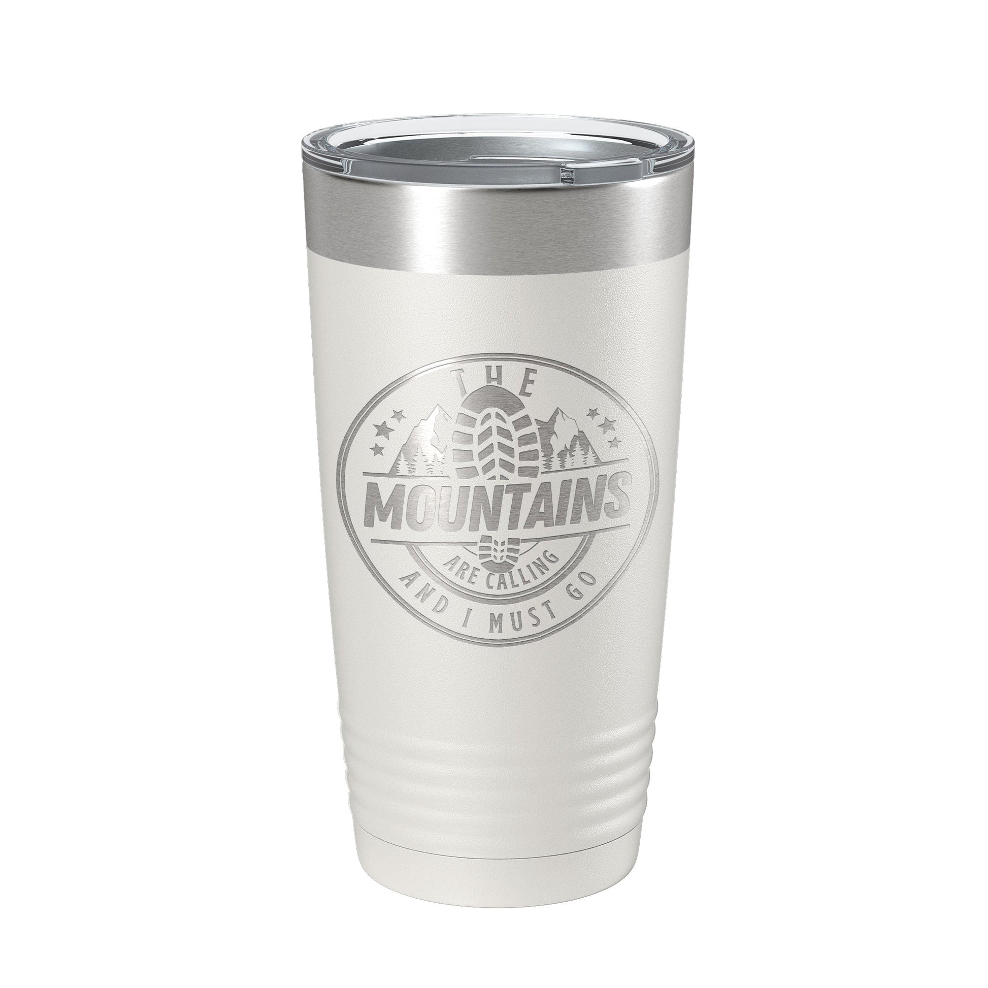 Mountains Are Calling Tumbler Camping Hiking Travel Mug Insulated Laser Engraved Coffee Cup Outdoors Gift 20 oz-1