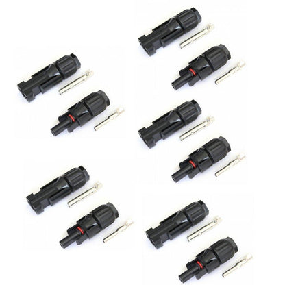 5 Pairs MC4-compatible connectors for 10 mm² solar cable | 4Boats
