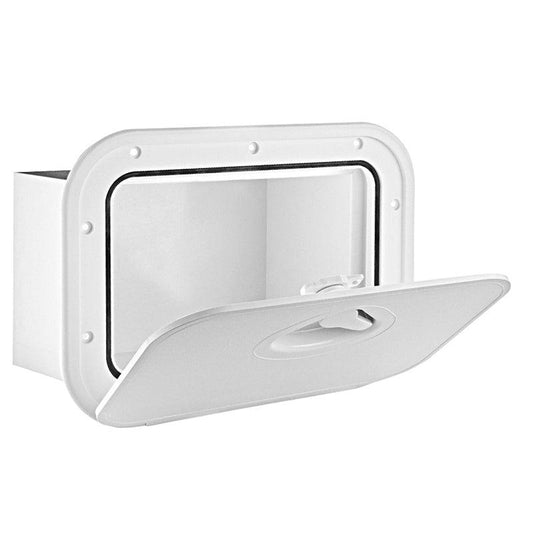 MID LINE Storage Hatch 278 x 378 mm White with Lock | 4Boats