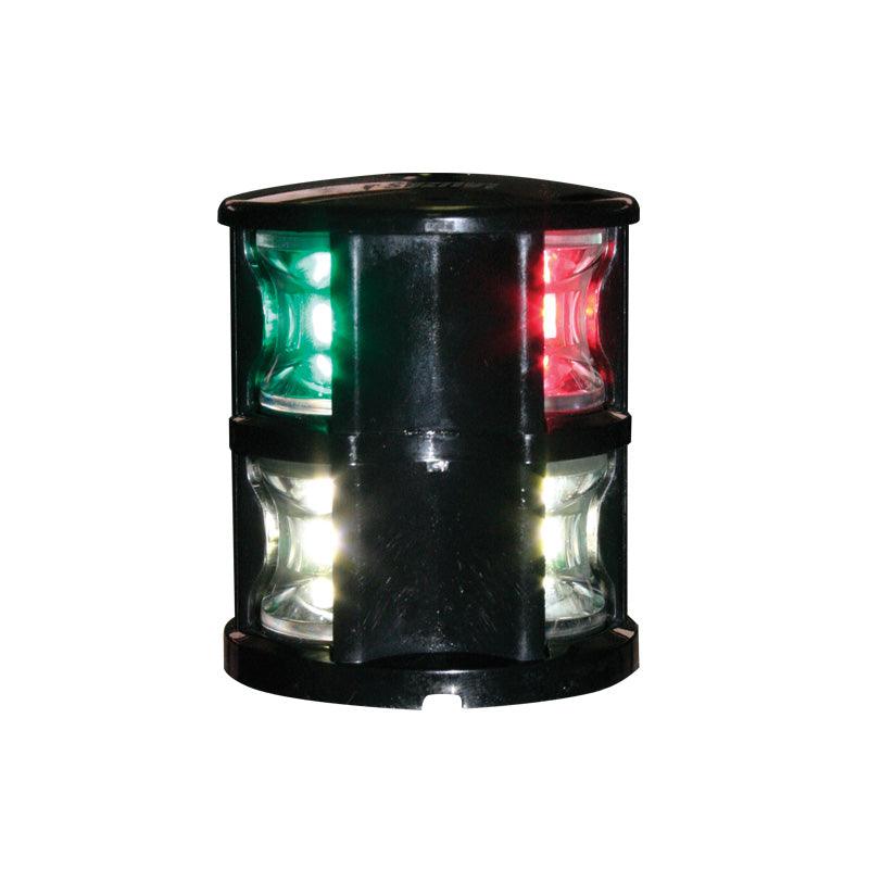 FOS LED 12 Tri-colour & Anchor Light, Black Housing | 4Boats