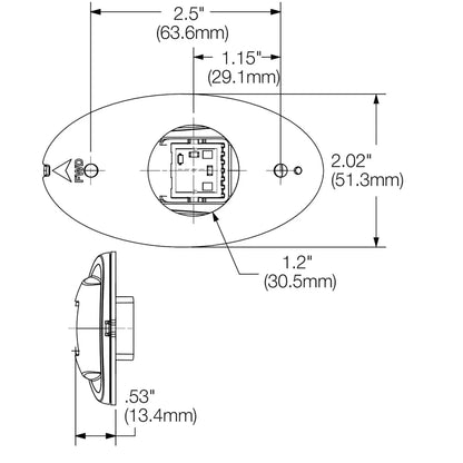 Attwood ASM-Vt ASM-Vt ASM-Vt LED Mount Nav Lights 3NM SS Pair | 4Boats