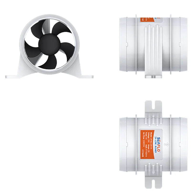 Seaflo In-Line 04 Series Blower 4 in 24 V | 4Boats