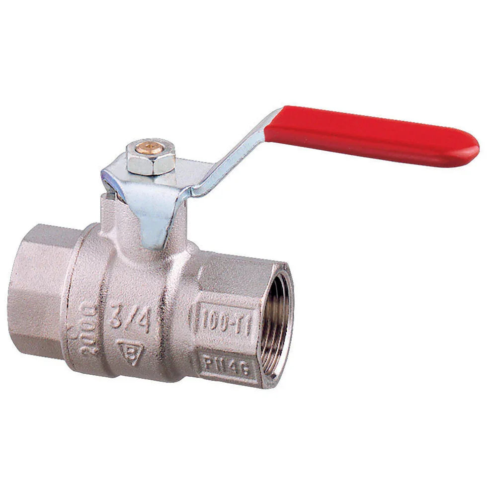 Guidi Nickel Plated Brass Lever Ball Valve F-F - 3/4 in