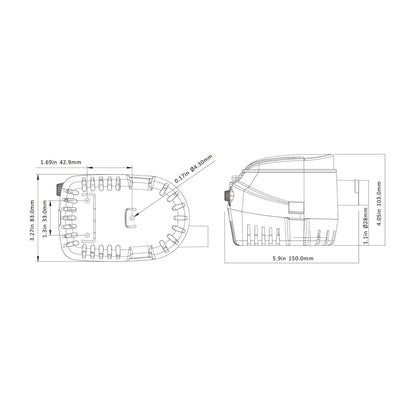 Seaflo Automatic Bilge Pump 12V 4,164 LPH (1,100 G