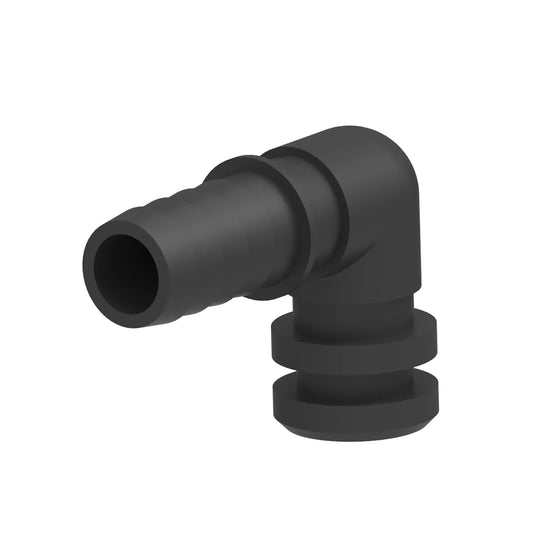 Seaflo HB Elbow Fitting with O-Ring — 16 mm QA x 9.5 mm Barb