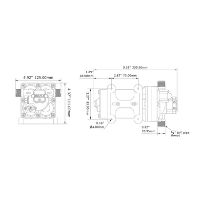 Seaflo Water 42 Series 12V Pressure Pump 5.0 GPM | 4Boats