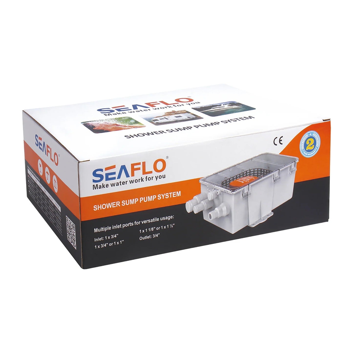 Seaflo Shower 12V Sump Pump 2,271 LPH (600 GPH) | 4Boats