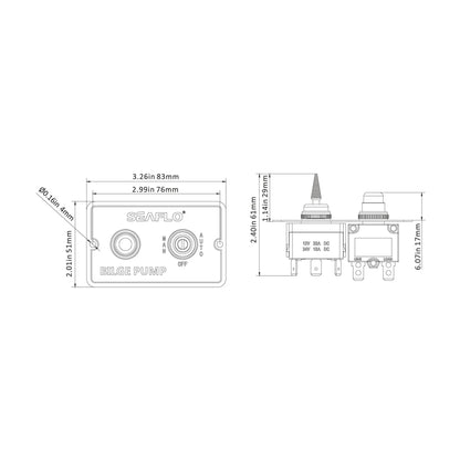 Seaflo Bilge Fused Switch Panel 12V/24V | 4Boats