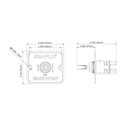 Seaflo Bilge Switch Panel SP01 | 4Boats