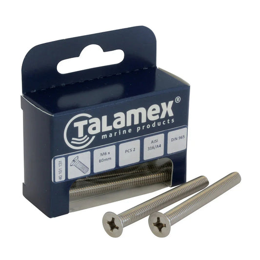 Talamex Flathead Flathead Flathead Screw M5 × 40 Phillips | 4Boats