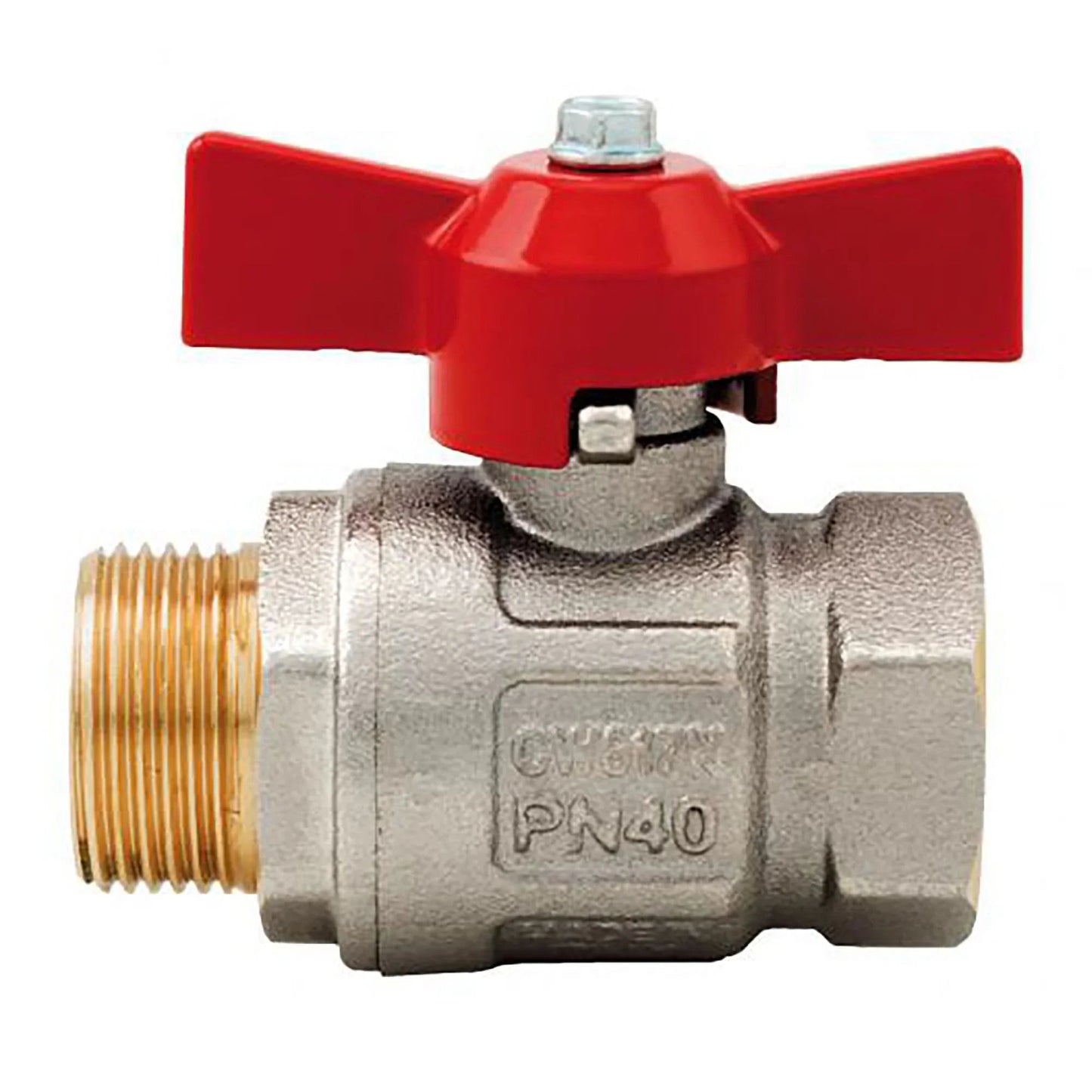 BlueGee Nickel Tee Ball Valve 1/4 in Male/Female | 4Boats