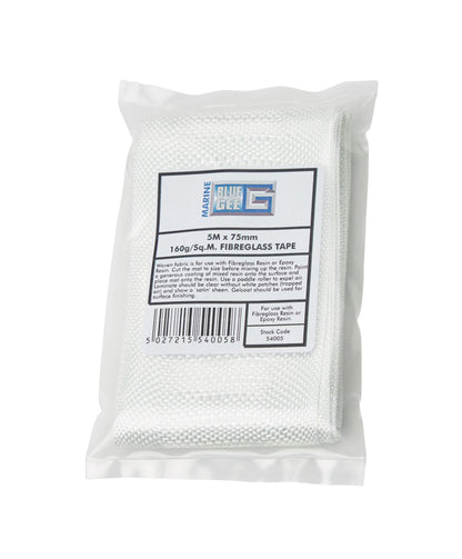 Gee Woven Glass Tape 175 g/m² — 75 mm × 5 m | 4Boats