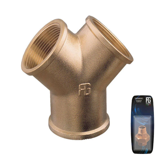 Guidi Brass Y-Shaped Connector 1/2 in - Retail Pack