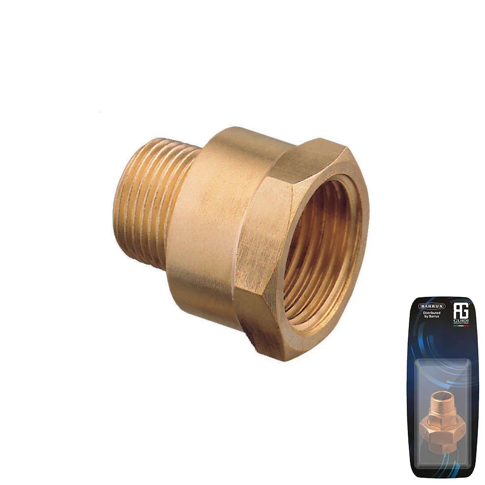 Guidi Brass Reducing Nipple F-M 1 in 1/4 x 3/4 in - Retail Pack