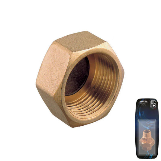 Guidi Brass Cap F 1/2 in - Retail Pack