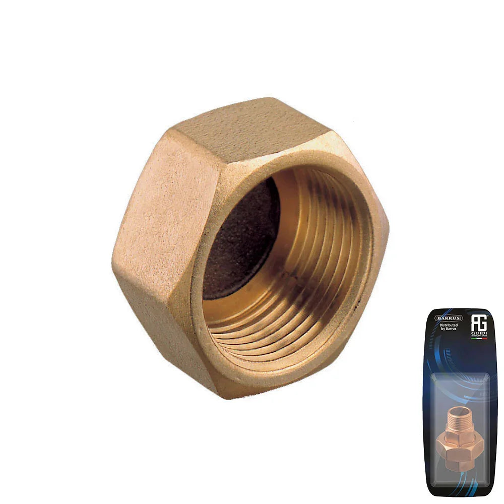 Guidi Brass Cap F 1 in 1/2 - Retail Pack