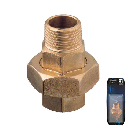 Guidi Brass Union M-F Tapered Seat 3/8 in - Retail Pack