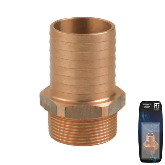 Guidi Bronze Hose Connector M 1 in x 20 mm - Retail Pack