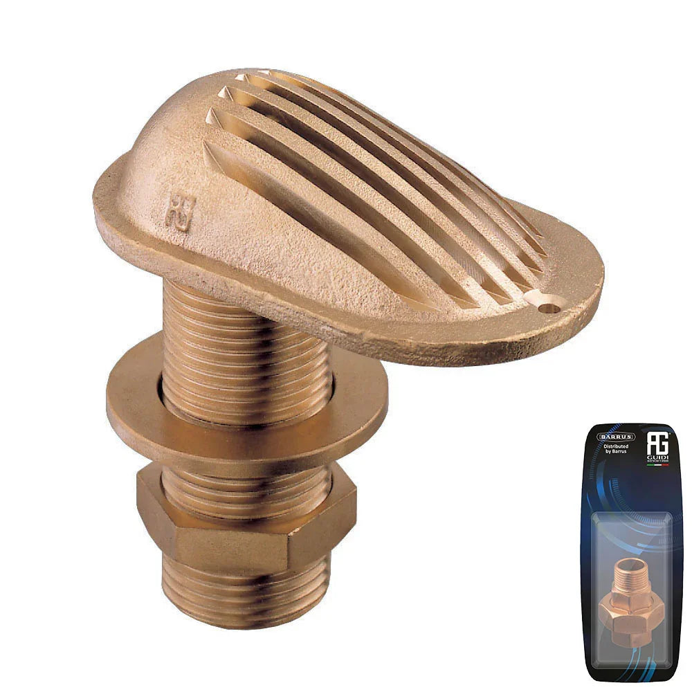 Guidi Brass Grated Water Intake 1 in 1/4 - Retail Pack