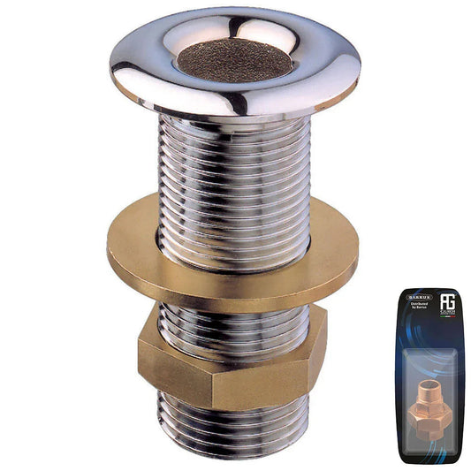 Guidi Chrome Plated Thru-Hull Connection 1/2 in - Retail Pack